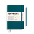 Leuchtturm 1917 Medium A5 Softcover Ruled Notebook, Pacific Green