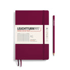 Leuchtturm 1917 Medium A5 Softcover Ruled Notebook, Port Red