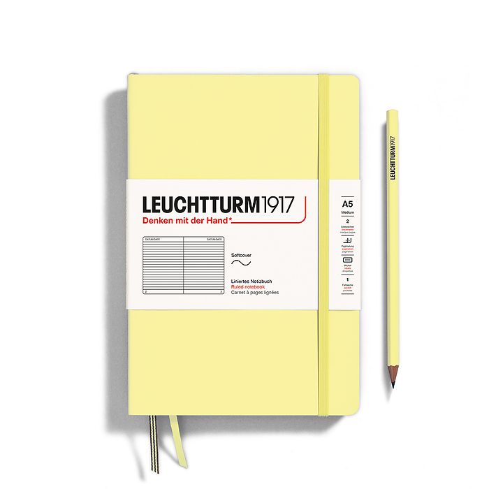 Leuchtturm 1917 Medium Lined Notebook A5, Vanilla