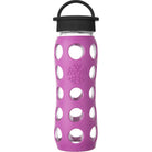 Lifefactory 22 oz Water Bottle with Silicone Sleeve and Classic Cap, Purple