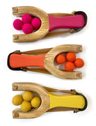 Little Lark Wooden Slingshots Raspberry, Orange, Mustard