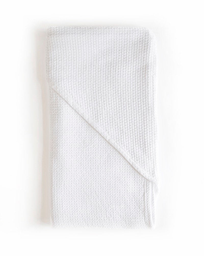 Mungo Organic Hooded Baby Towel, White