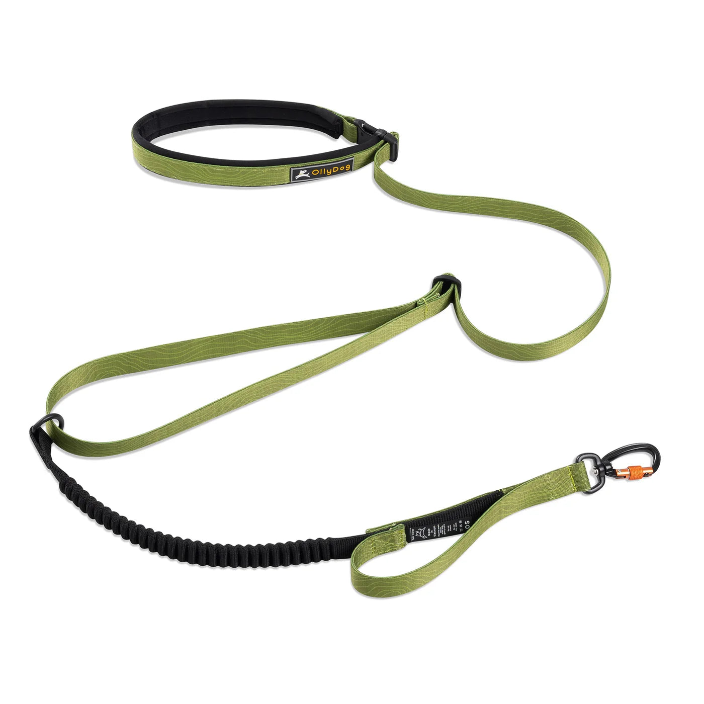 OllyDog Flagstaff Adjustable Spring Leash, Cactus Woodgrain