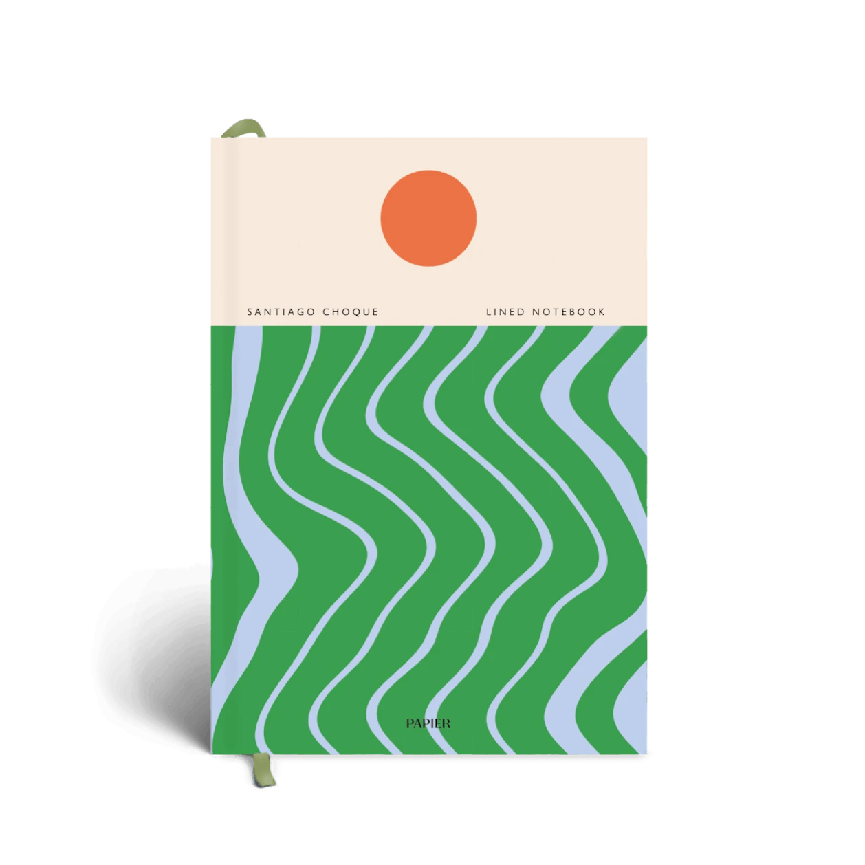 Papier Beach Towel Lined Notebook, Green