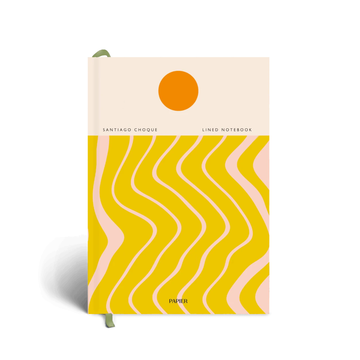 Papier Beach Towel Lined Notebook, Yellow