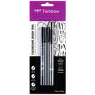 Tombow Calligraphy Fudenosuke Brush Pen 3 pk, Black 