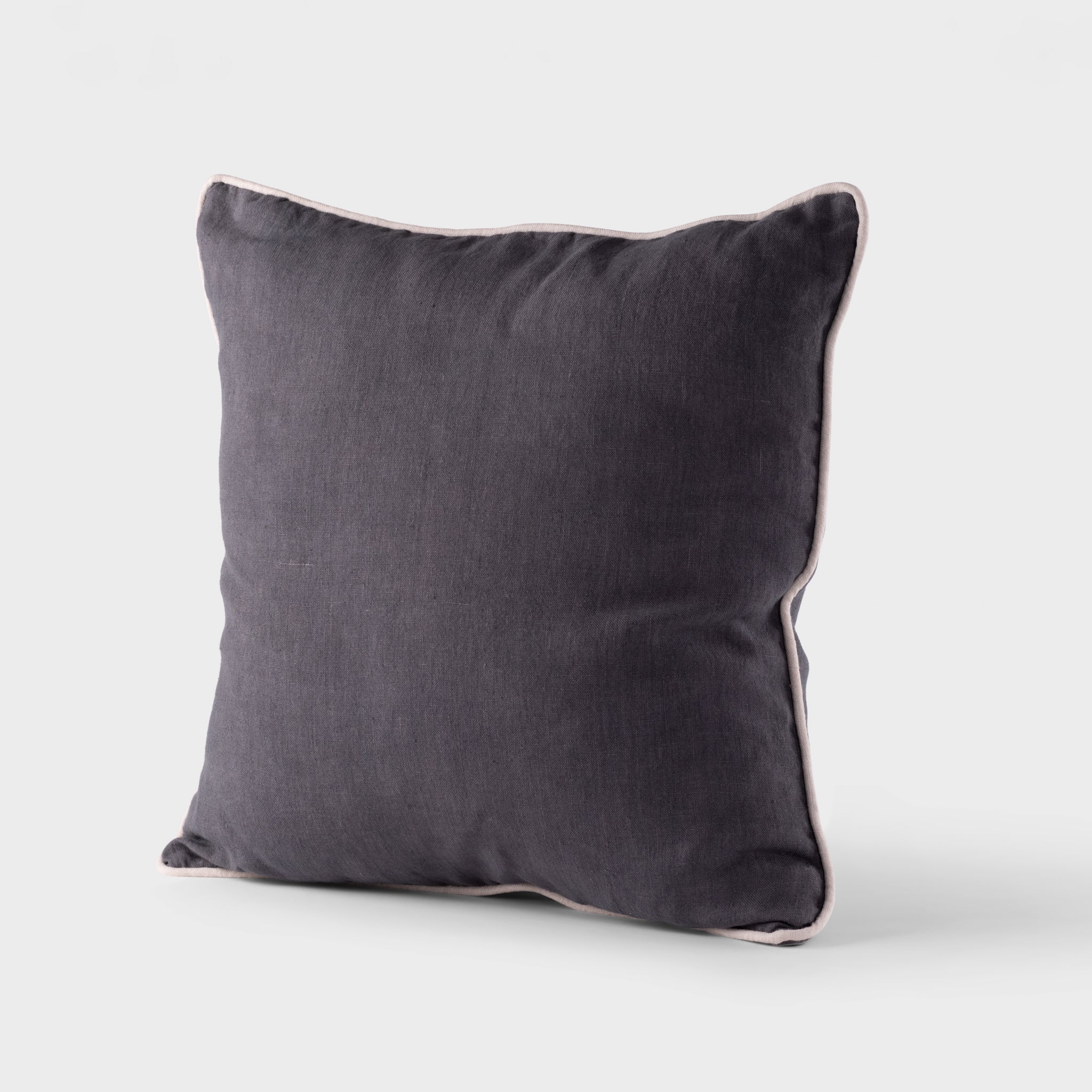 pillow, linen, gray, 22inches