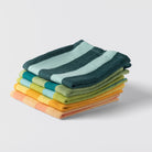 eelo Cabana Stripe Hand Towels, Lagoon, River Bank, Poolside, Citrus, and Pink Lemonade