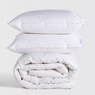 eelo Duvet Insert and Standard Down Pillows, White